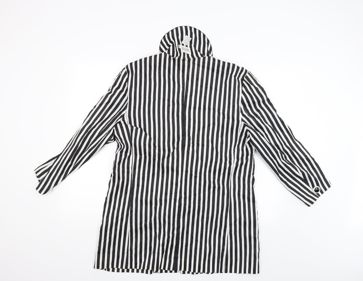 Leslie Fay Womens Black Striped  Basic Button-Up Size 44  - Size 46