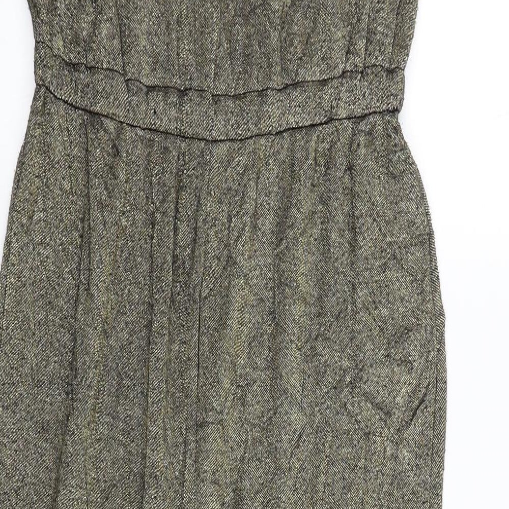 Topshop Womens Gold   Bodycon  Size 10