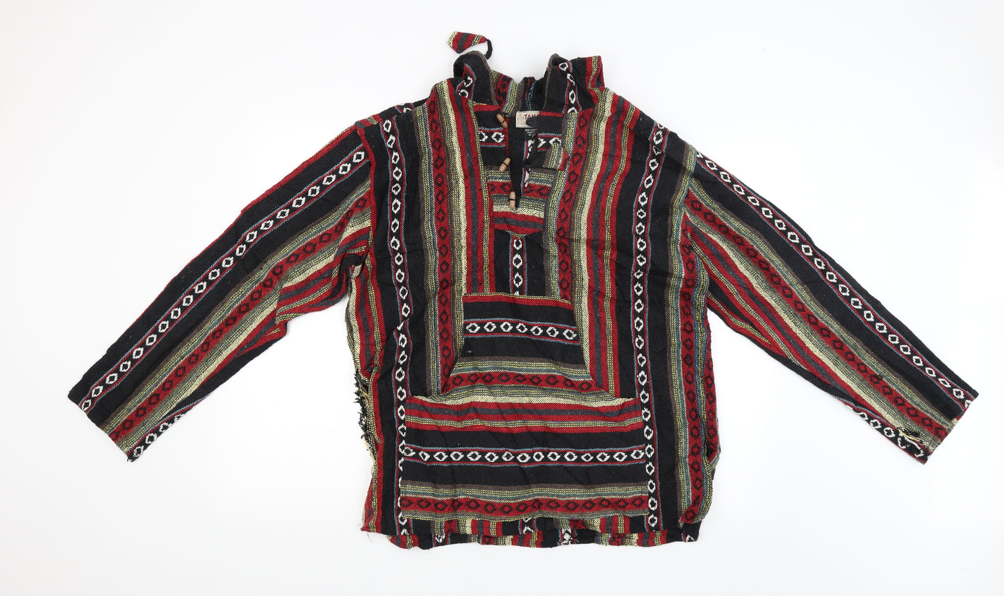 Tanawa Womens Multicoloured   Pullover Hoodie Size L  - tribal