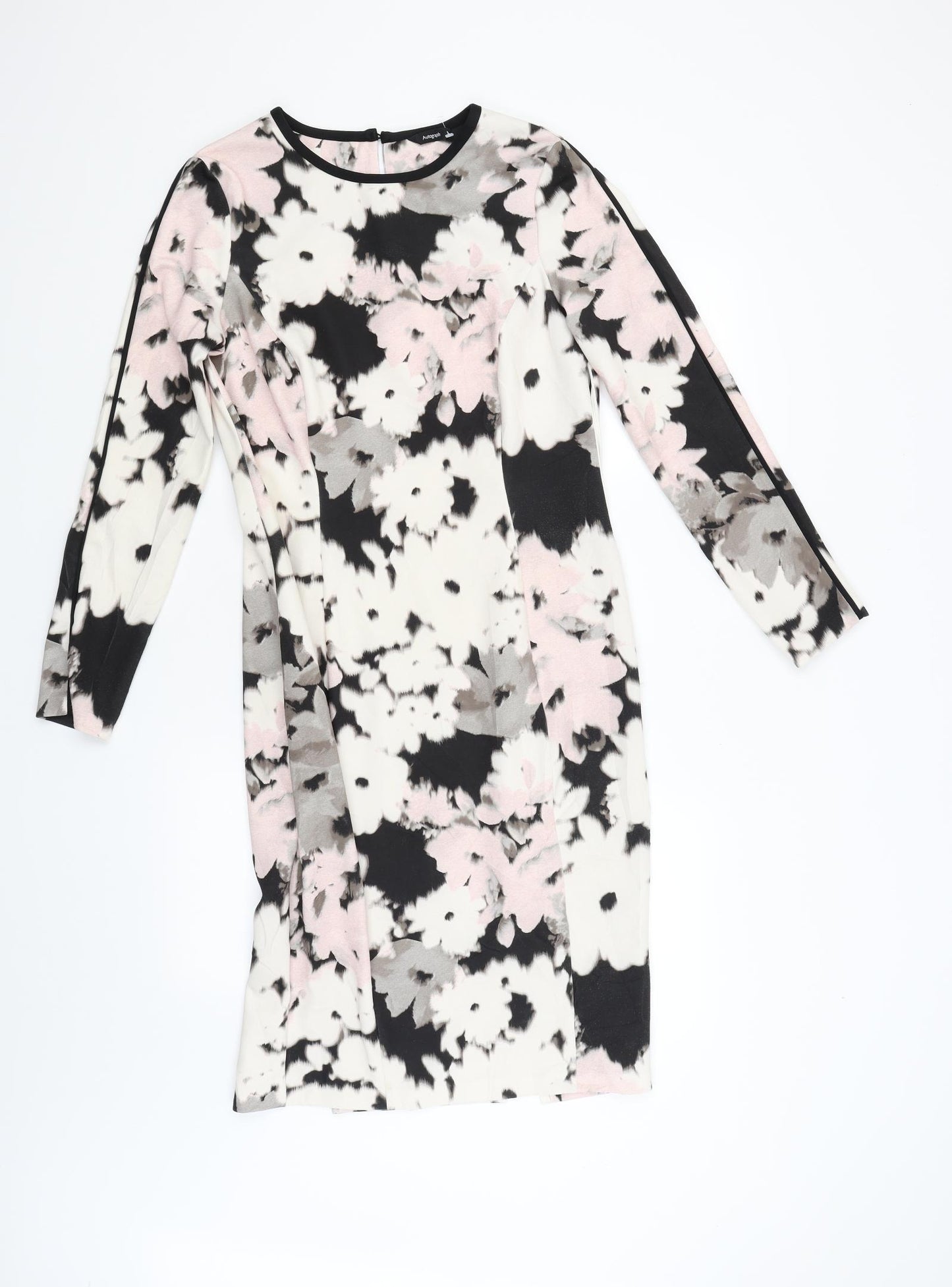 Autograph Womens White Floral  Jumper Dress  Size 12