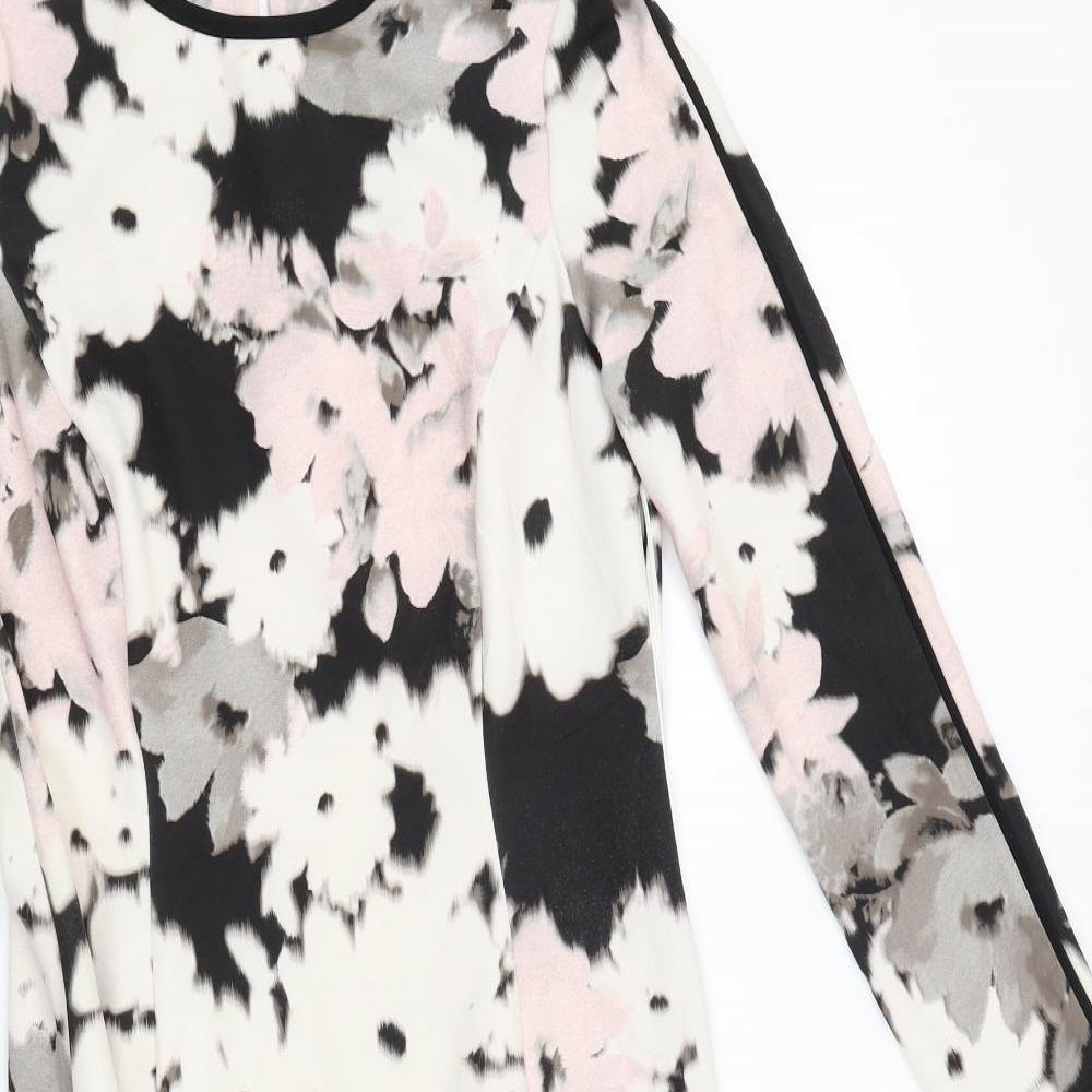 Autograph Womens White Floral  Jumper Dress  Size 12