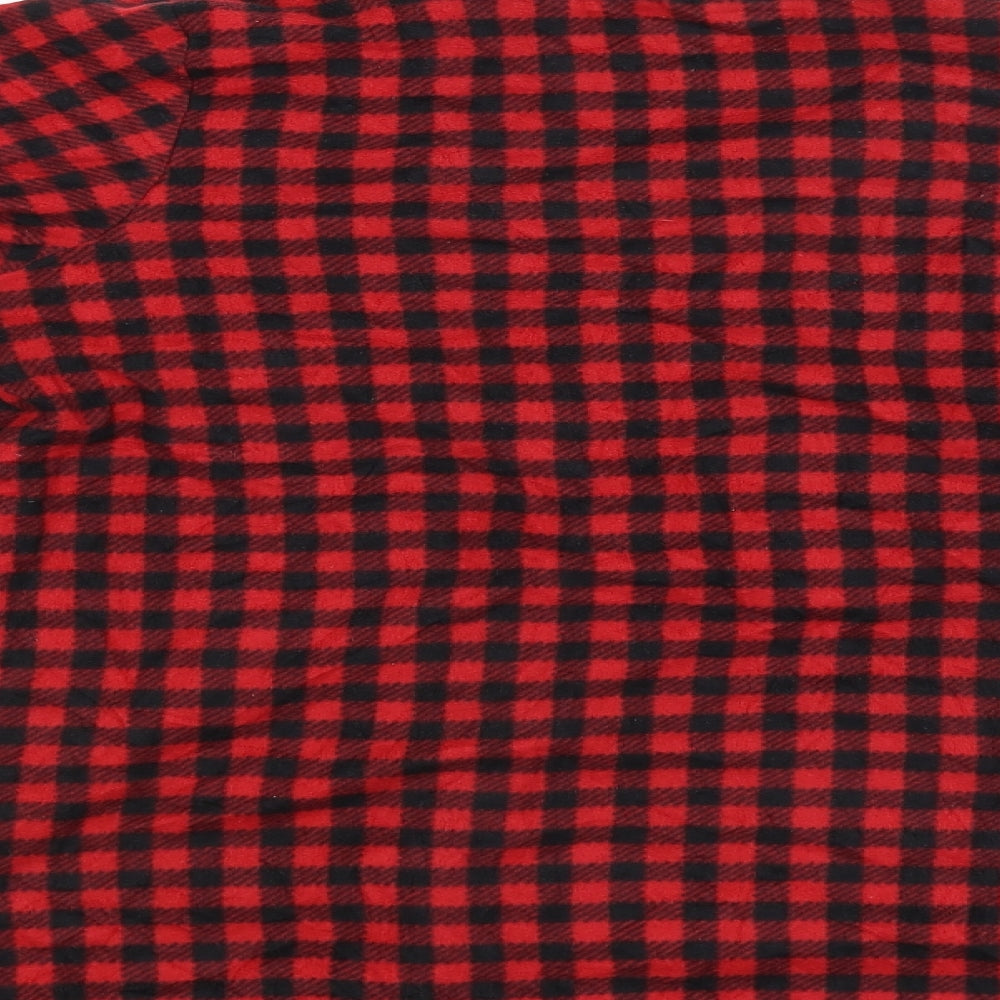 la vie en rose Mens Red Check   Button-Up Size L