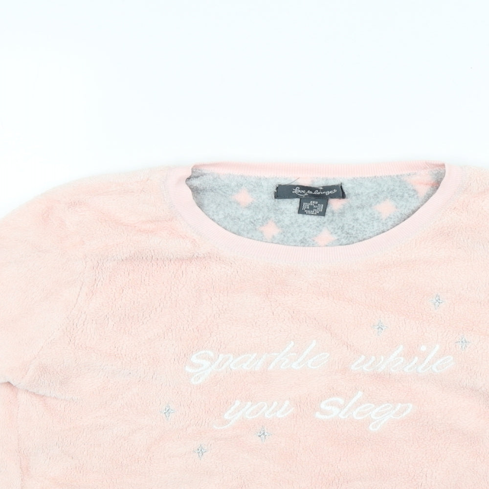 LOVE TO LOUNGE Womens Pink   Pullover Jumper Size 2XS