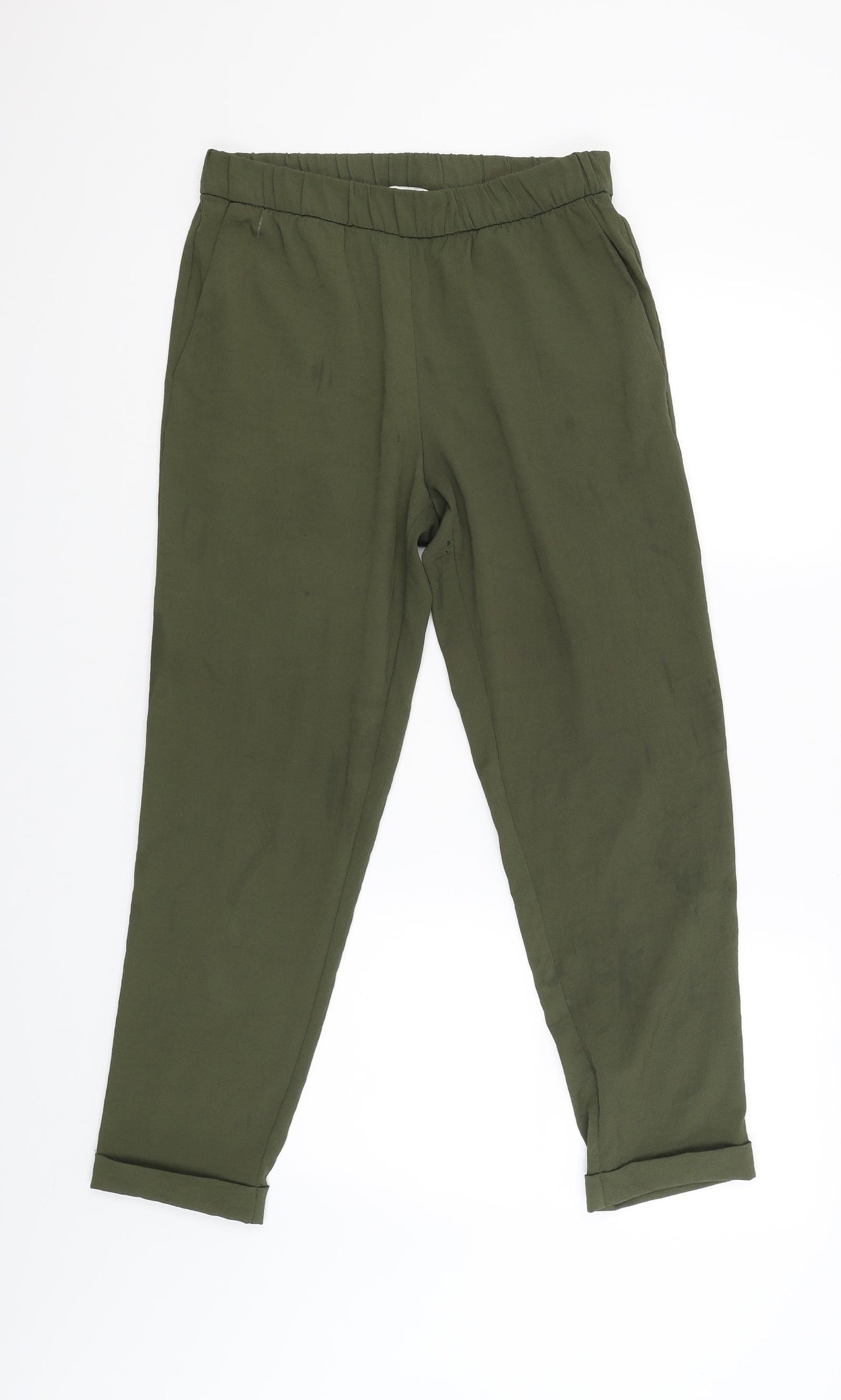 conscious Womens Green   Capri Trousers Size 10 L25 in