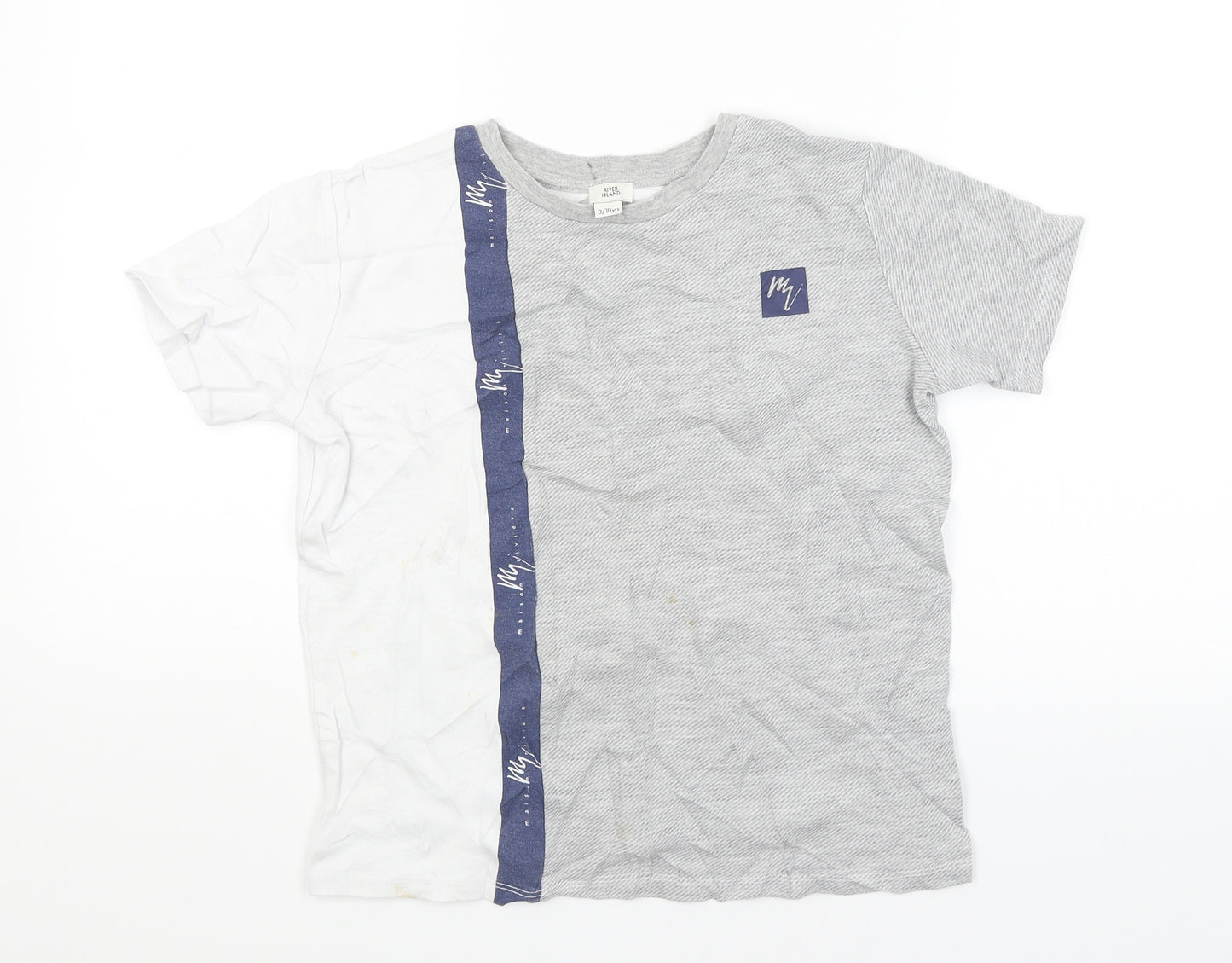 River Island Boys Grey   Basic T-Shirt Size 9-10 Years