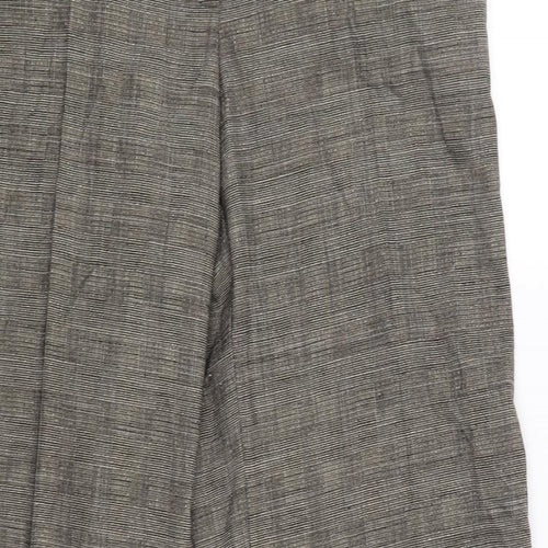 Marks and Spencer Womens Gold Check  Carpenter Trousers Size 14 L29 in