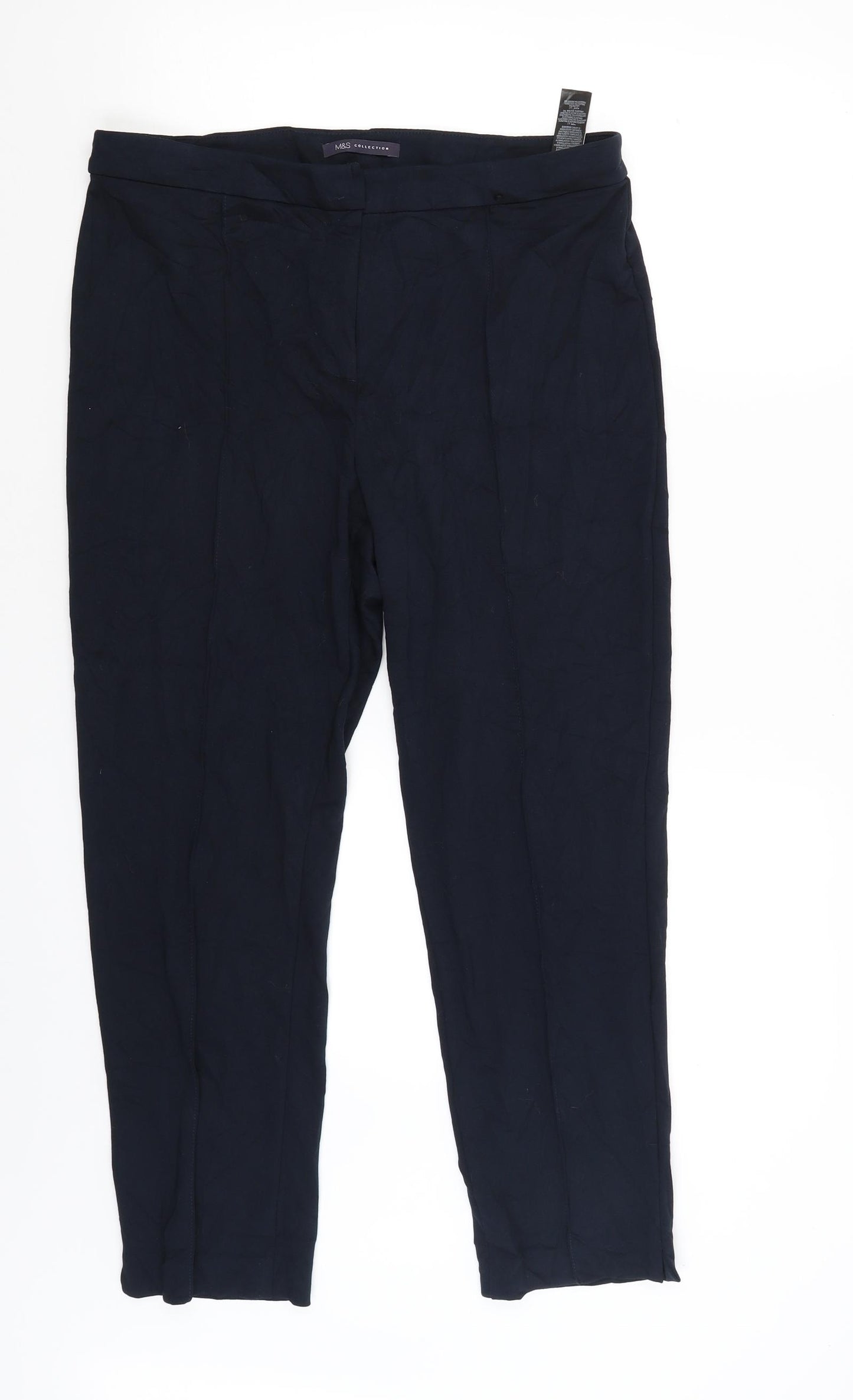 M&S Womens Blue   Trousers  Size 14 L26 in