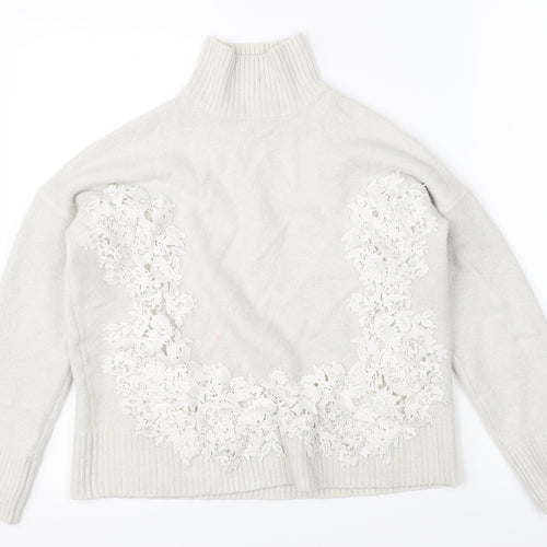 Marks & Spencer Womens Beige  Knit Pullover Jumper Size 12