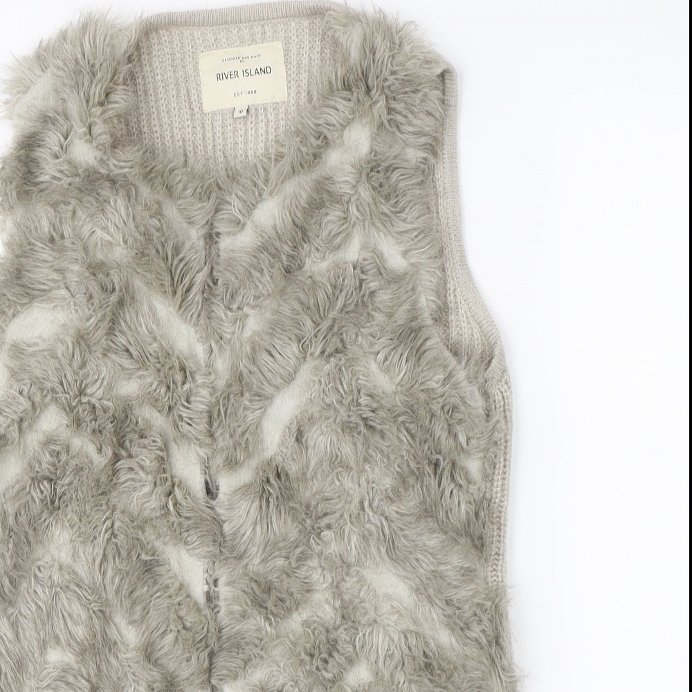 River Island Womens Beige   Gilet Jacket Size 10