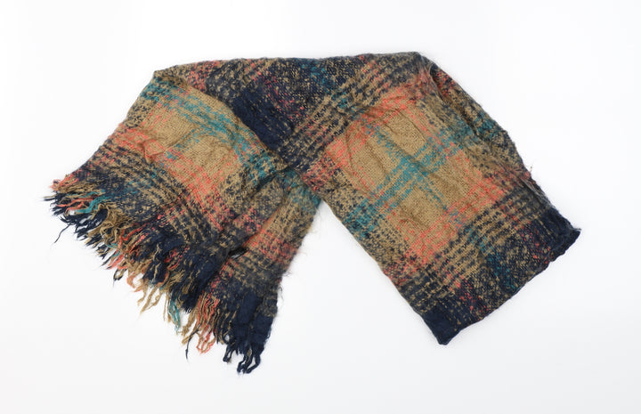 Preworn Unisex Multicoloured Check Knit Scarf