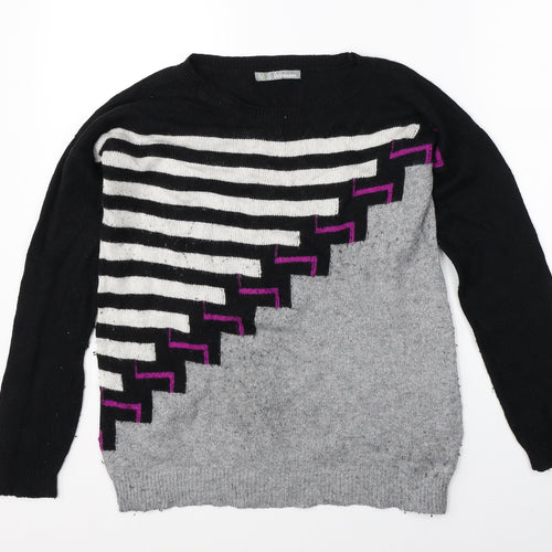 Marks & Spencer Womens Multicoloured Striped  Pullover Jumper Size 12