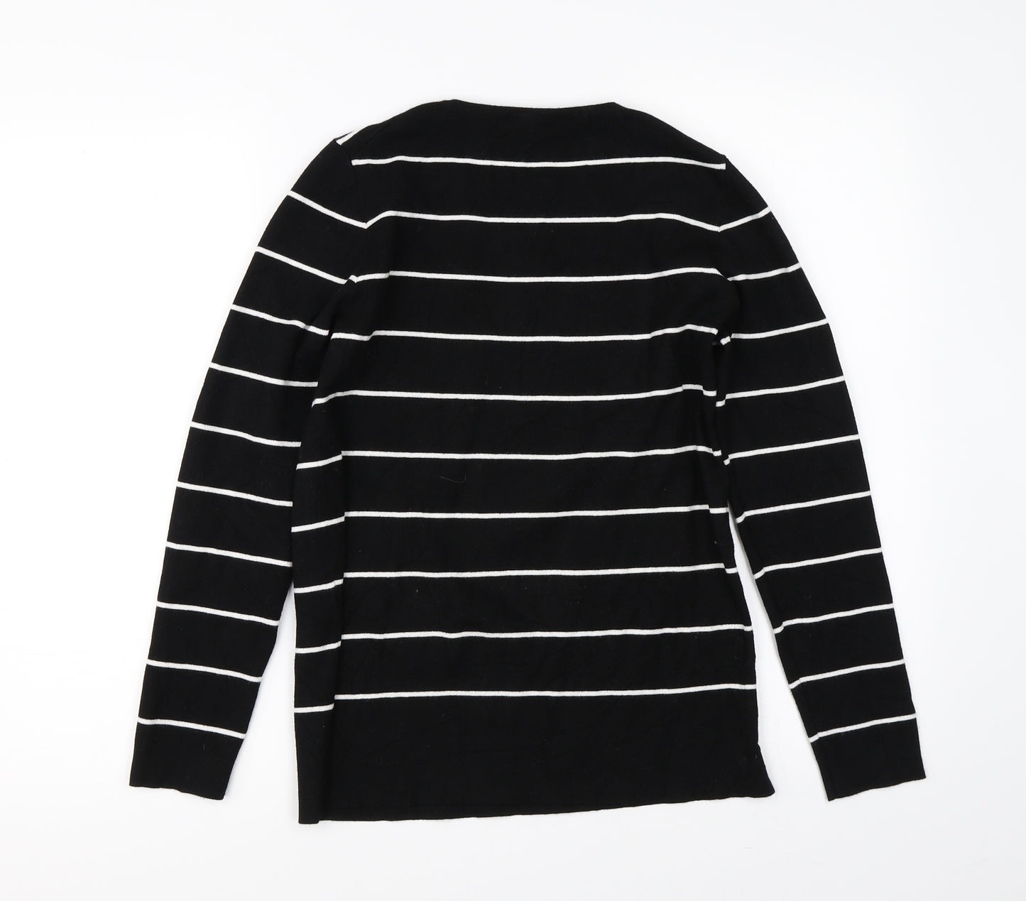 Kirkland Womens Black Striped  Pullover Jumper Size S