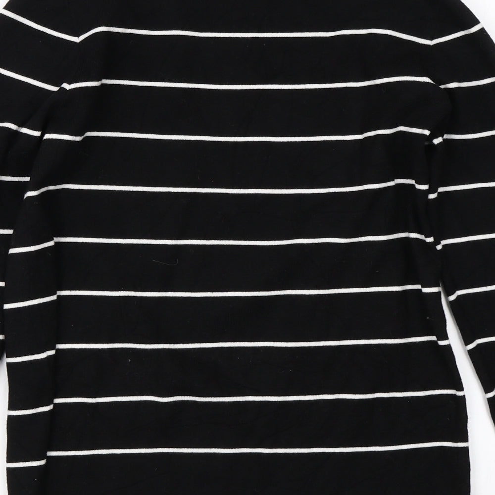 Kirkland Womens Black Striped  Pullover Jumper Size S