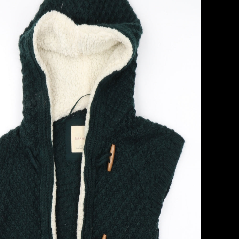 Zara Womens Green  Knit Vest Jumper Size M