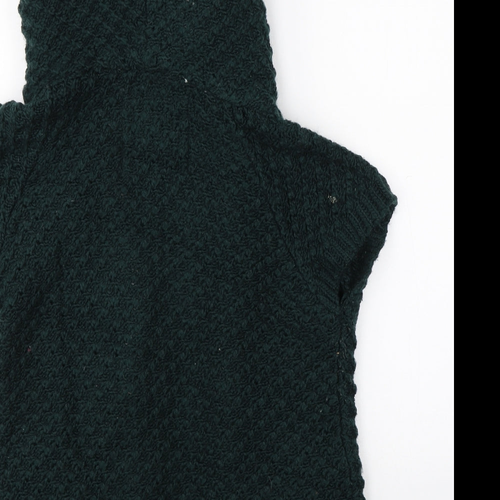 Zara Womens Green  Knit Vest Jumper Size M