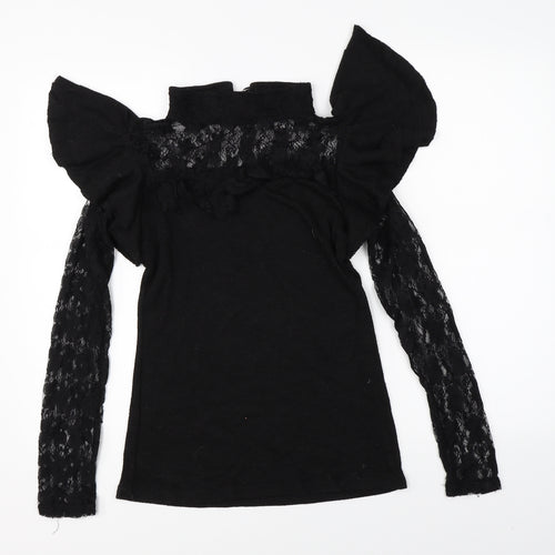Preworn Womens Black   Basic Blouse Size L