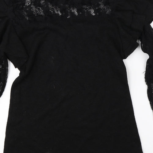 Preworn Womens Black   Basic Blouse Size L