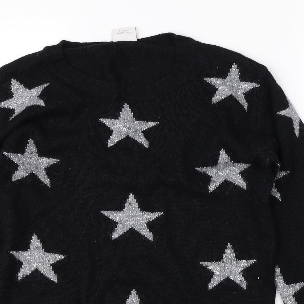 NEXT Girls Black   Pullover Jumper Size 9-10 Years