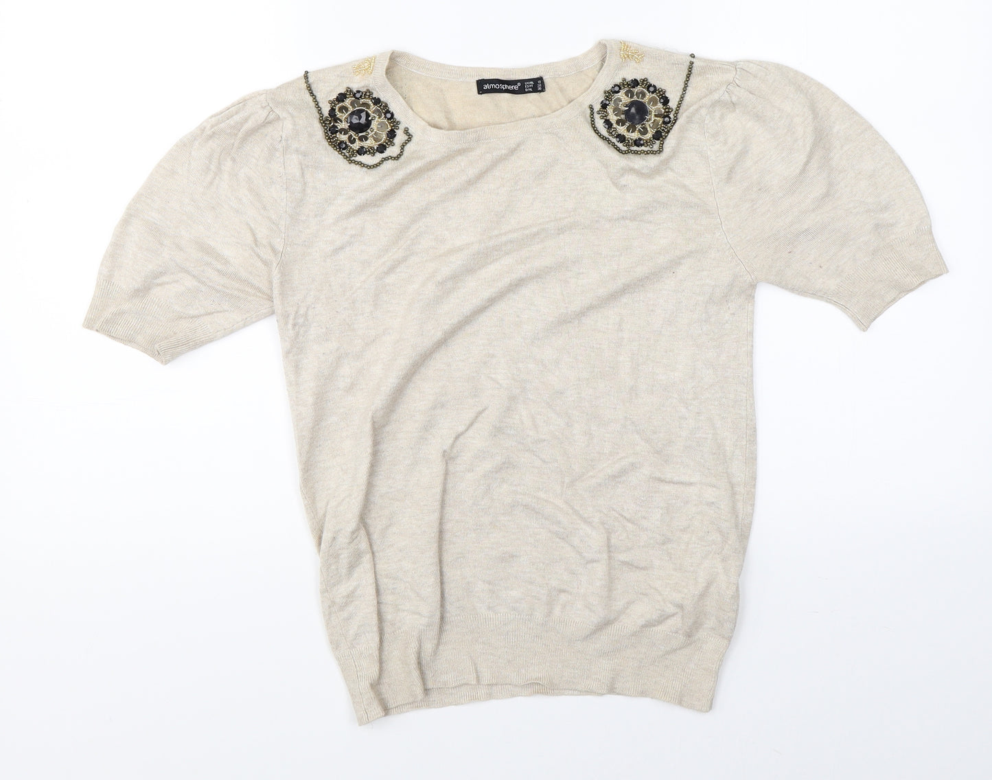 Atmosphere Womens Beige   Pullover Jumper Size 10