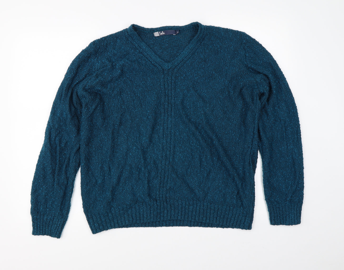 Isle Womens Blue   Pullover Jumper Size L