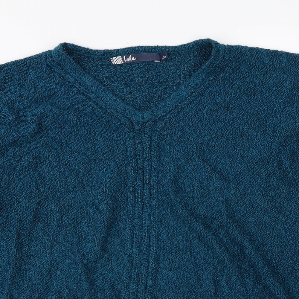 Isle Womens Blue   Pullover Jumper Size L