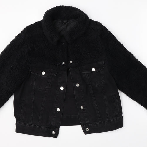 Topshop Womens Black   Jacket  Size 8