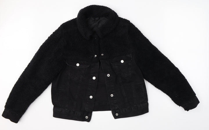 Topshop Womens Black   Jacket  Size 8