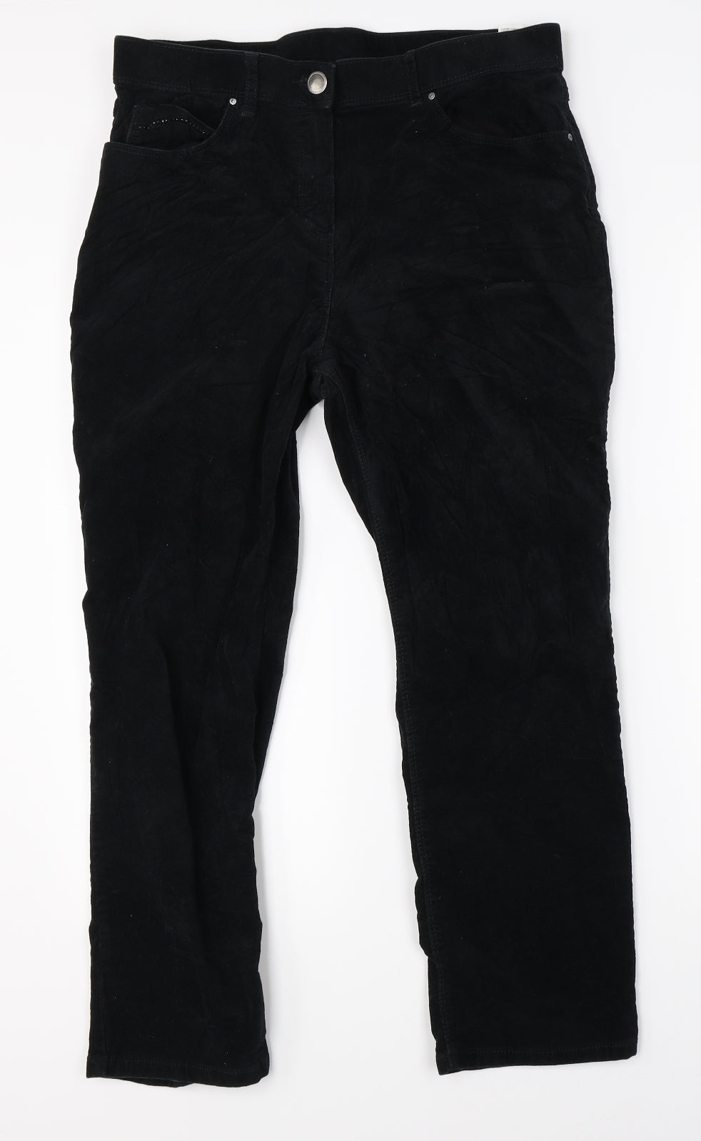 Marks & Spencer Womens Black   Trousers  Size 14 L26 in