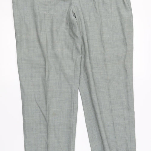 Marks & Spencer Womens Green   Dress Pants Trousers Size 14 L30 in
