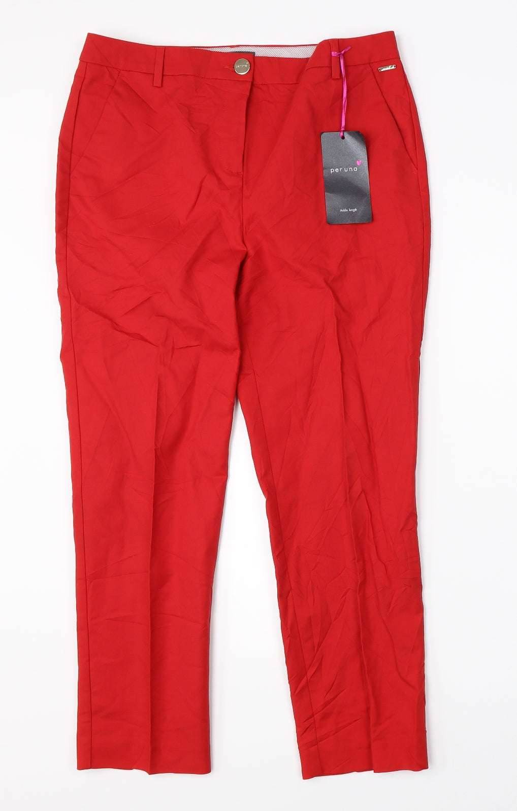 Per Una Womens Red   Trousers  Size 12 L24 in