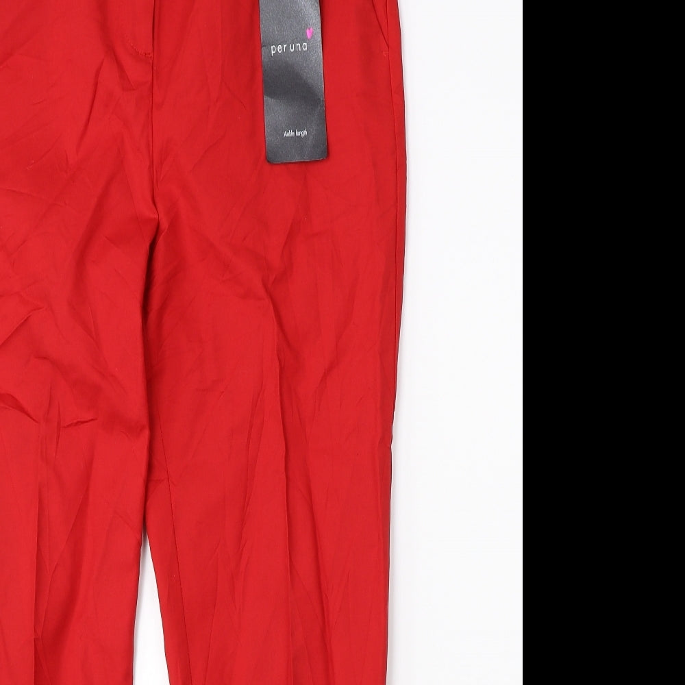 Per Una Womens Red   Trousers  Size 12 L24 in