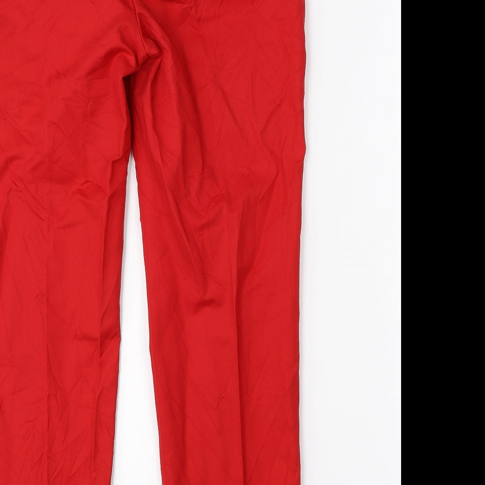 Per Una Womens Red   Trousers  Size 12 L24 in