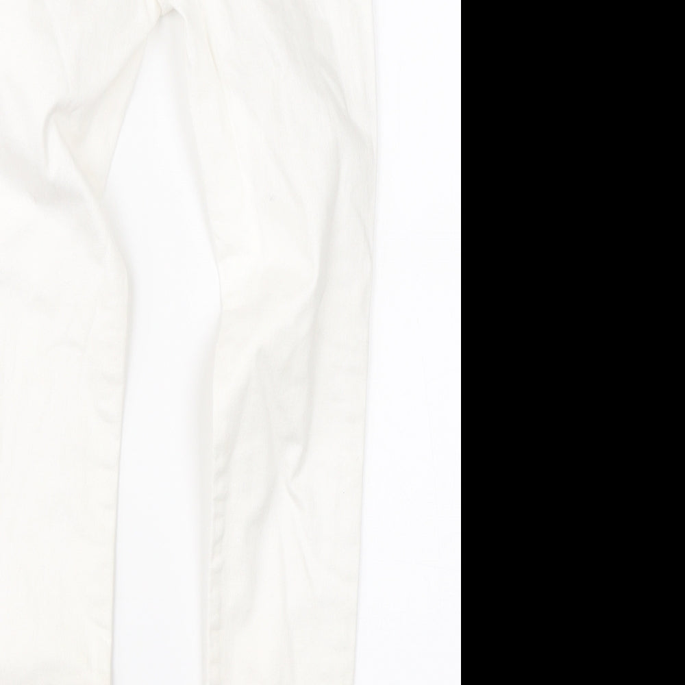 Warehouse Womens White  Denim Straight Jeans Size 8 L24 in