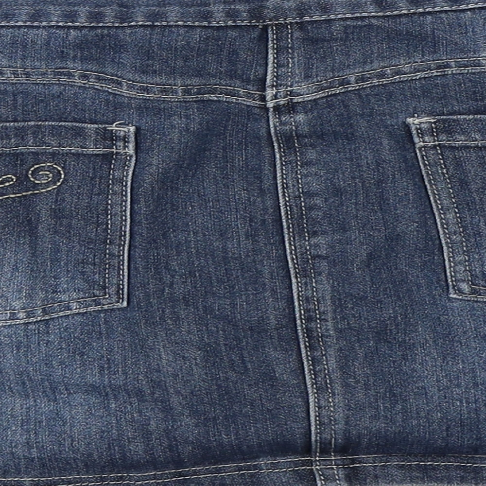 JoJo Maman Bébé Womens Blue  Denim Mini Skirt Size 12