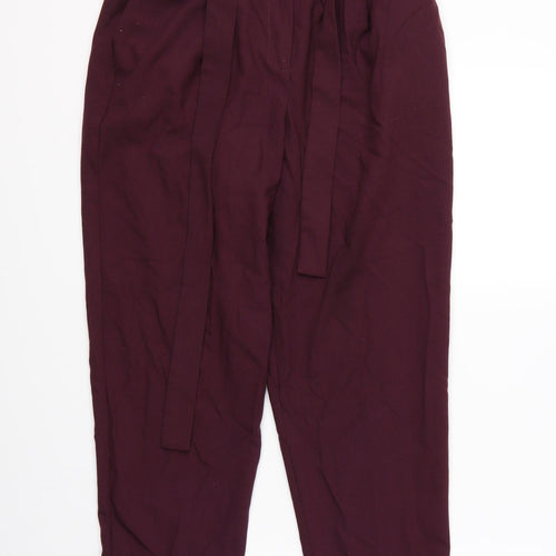 New Look Womens Purple   Cropped Trousers Size 8 L24 in