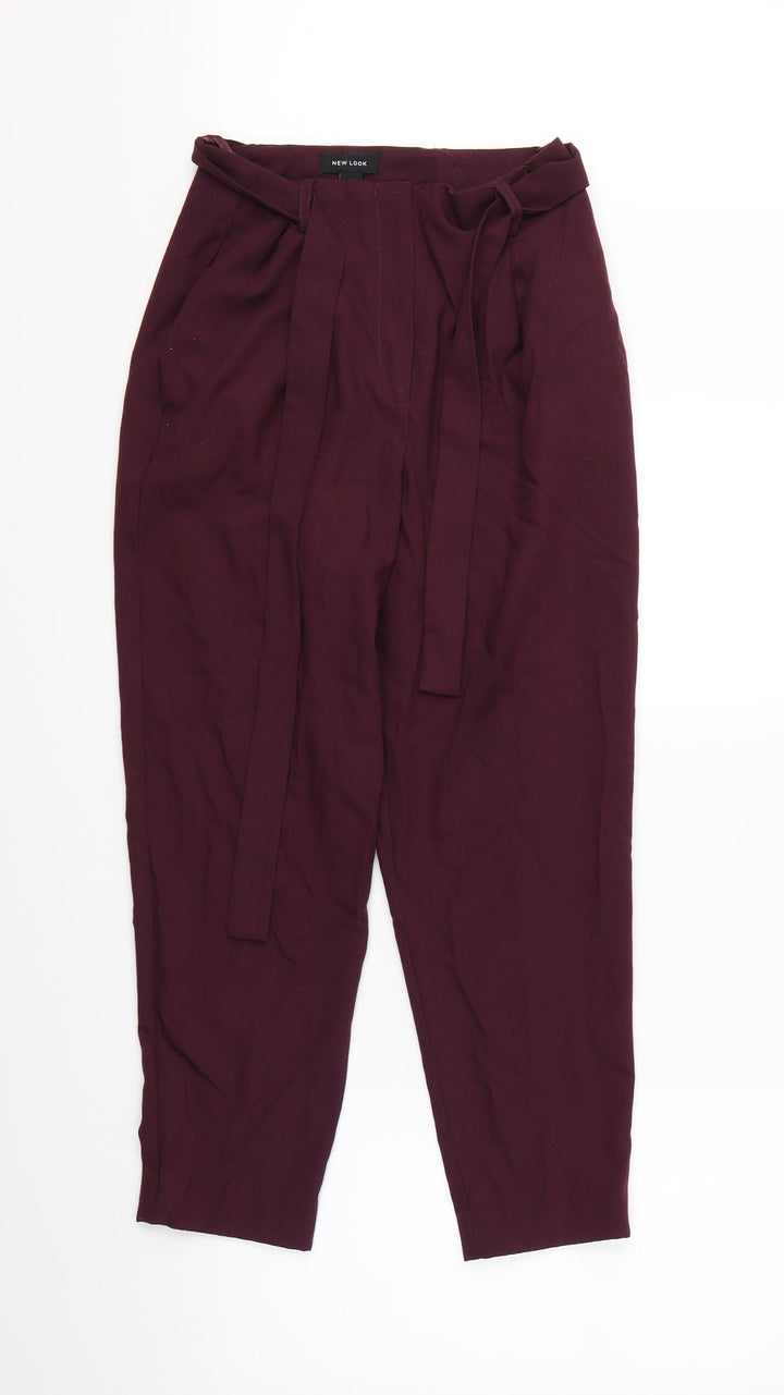 New Look Womens Purple Cropped Trousers Size 8 L24 in