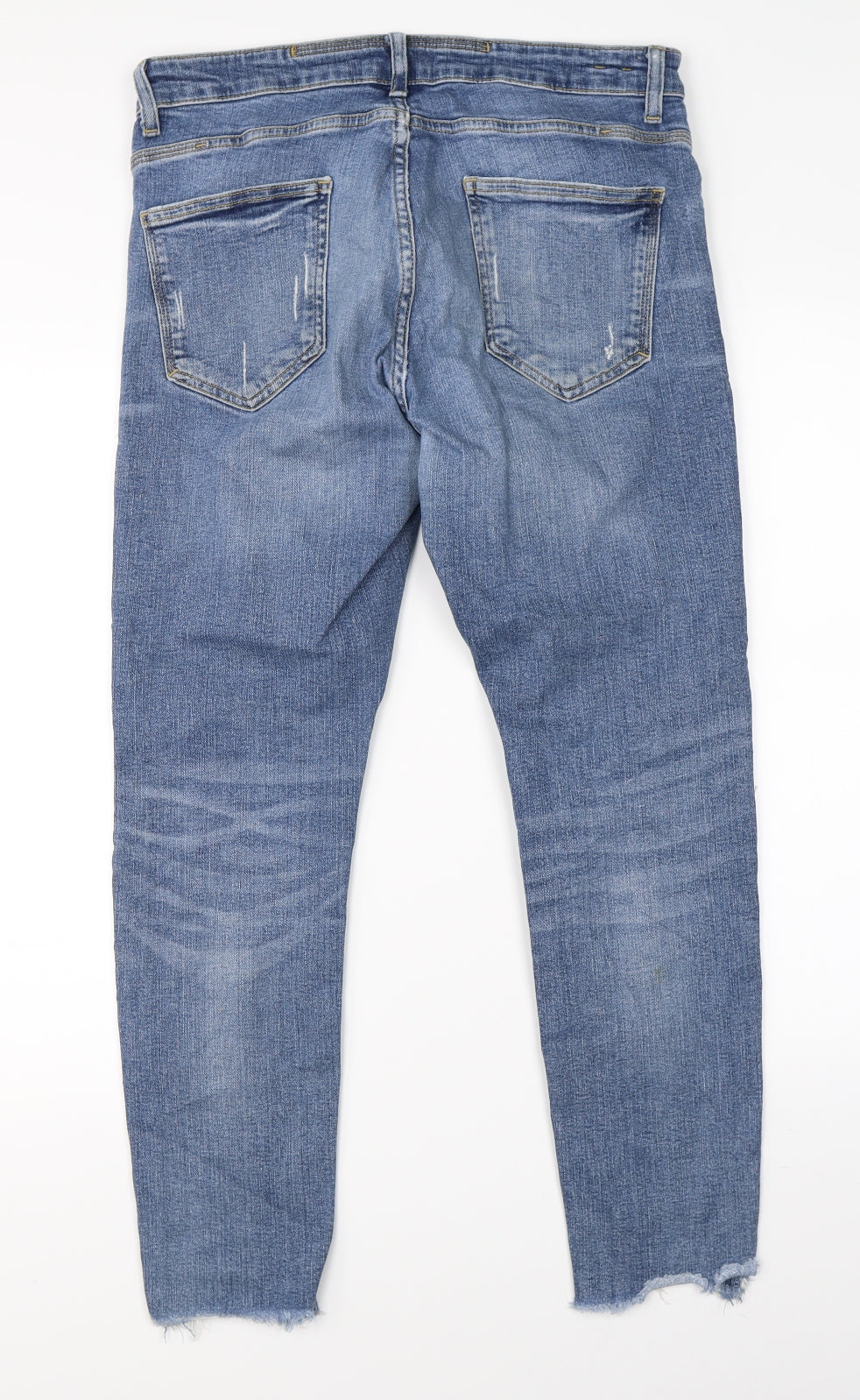 Zara Mens Blue  Denim Straight Jeans Size 32 L26 in