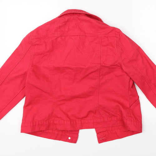 Fashion Box Womens Pink  Denim Jacket  Size 10