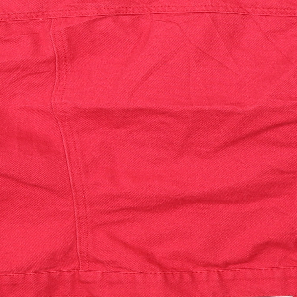 Fashion Box Womens Pink  Denim Jacket  Size 10