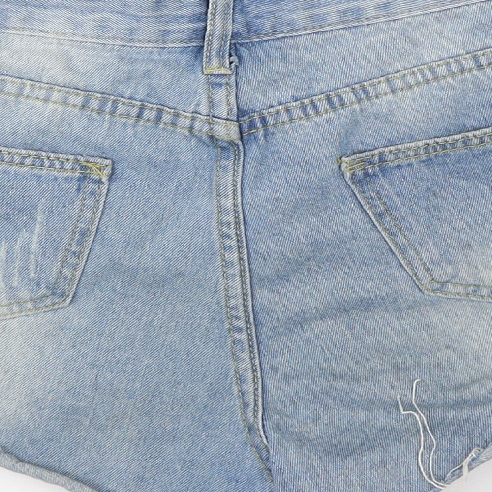 Preworn Womens Blue  Denim Hot Pants Shorts Size S