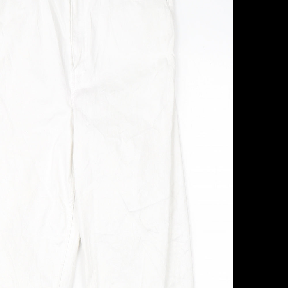 Marks & Spencer Womens White  Denim Straight Jeans Size 16 L21 in