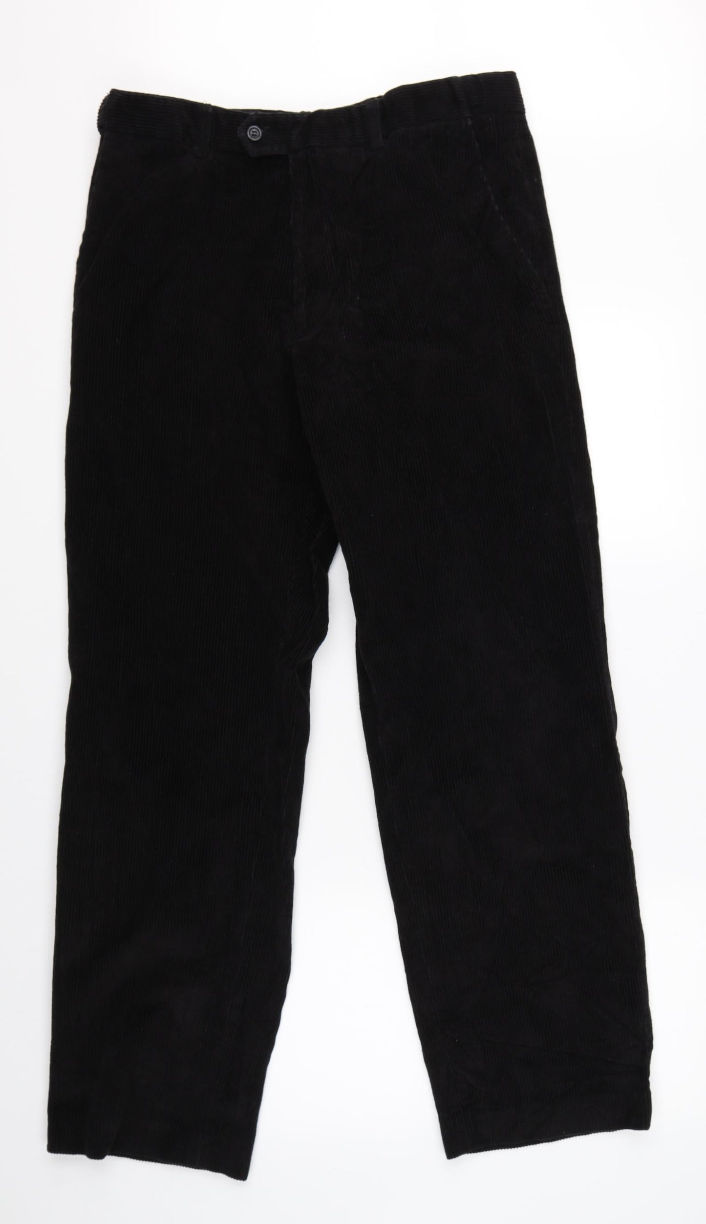 George Mens Black  Corduroy Straight Jeans Size 34 L31 in