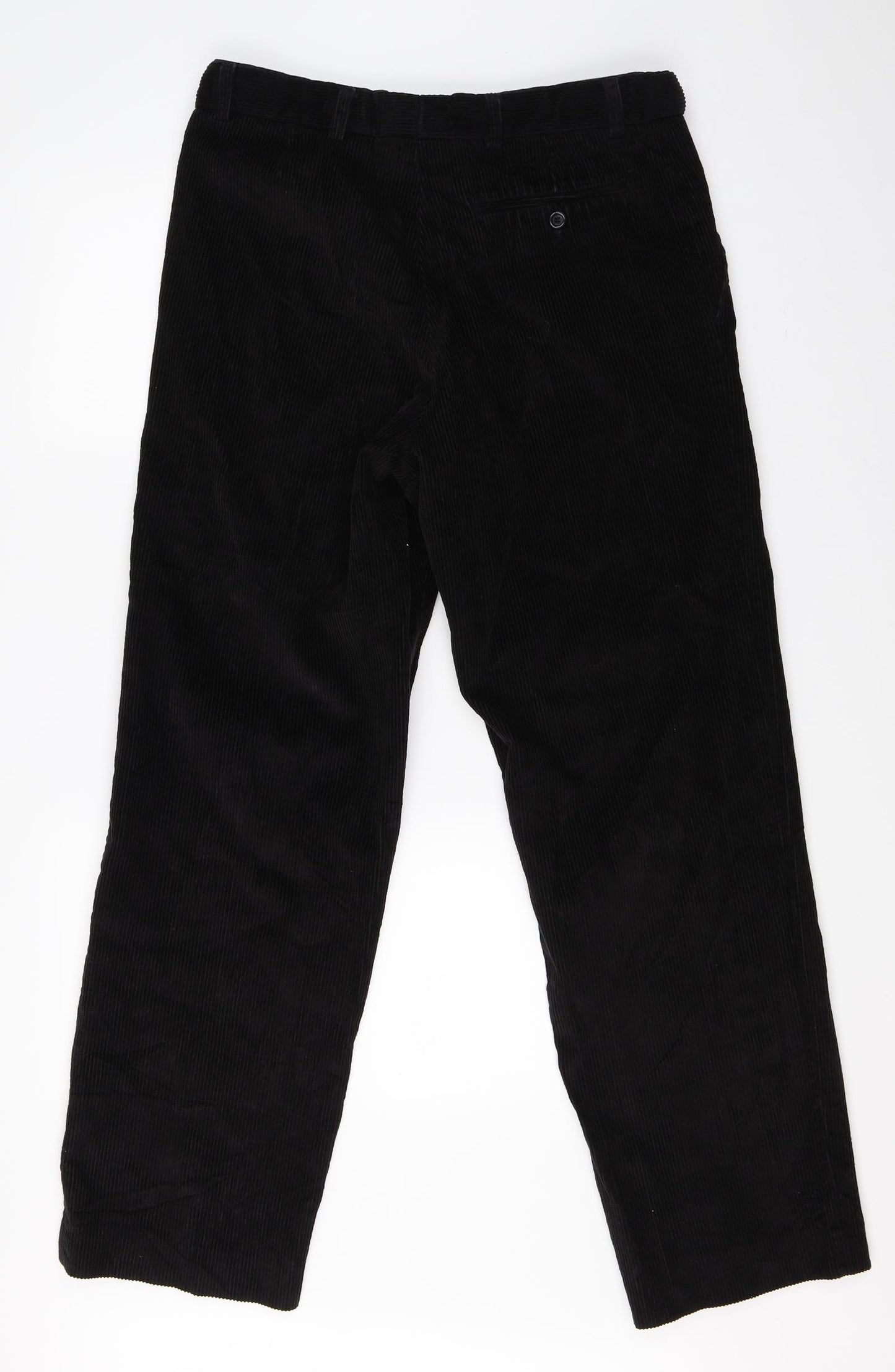 George Mens Black  Corduroy Straight Jeans Size 34 L31 in