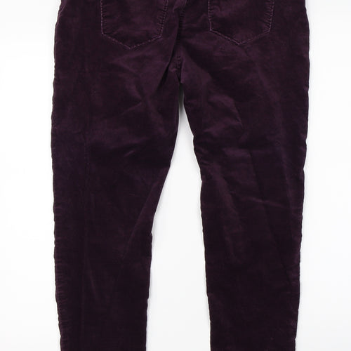 Marks & Spencer Womens Purple  Velvet Straight Jeans Size 14 L26 in