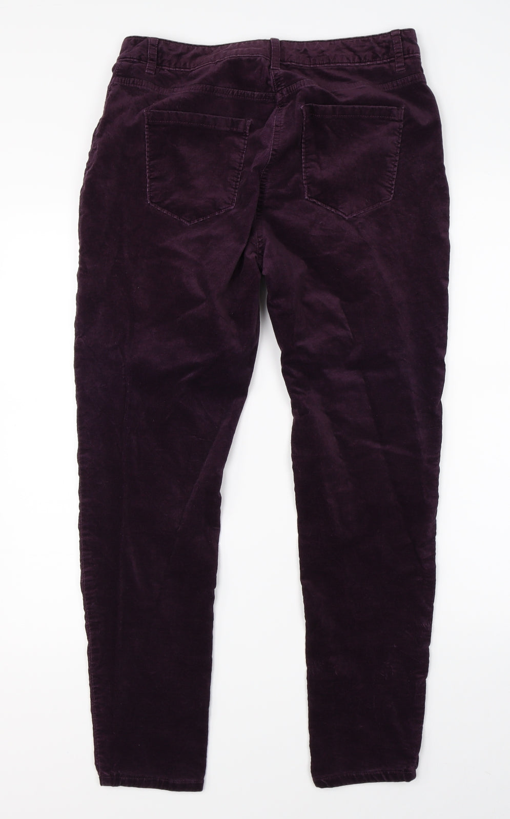 Marks & Spencer Womens Purple  Velvet Straight Jeans Size 14 L26 in