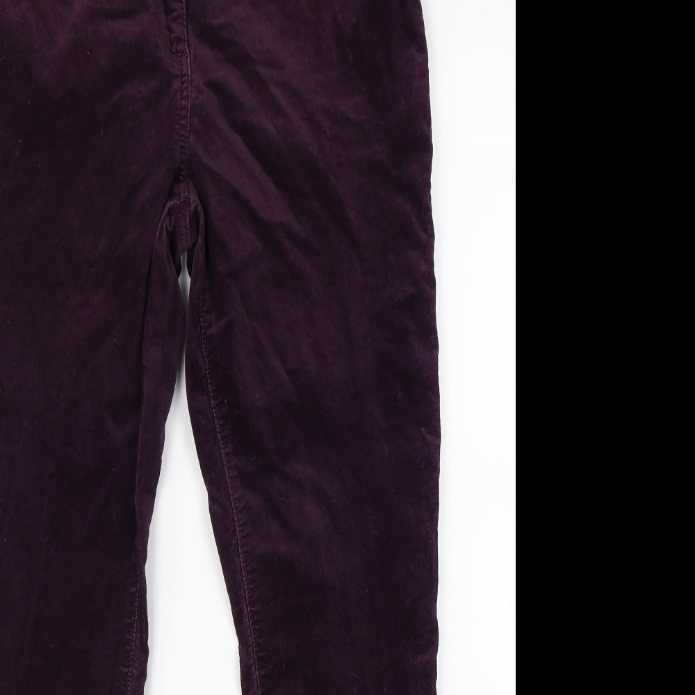 Marks & Spencer Womens Purple  Velvet Straight Jeans Size 14 L26 in