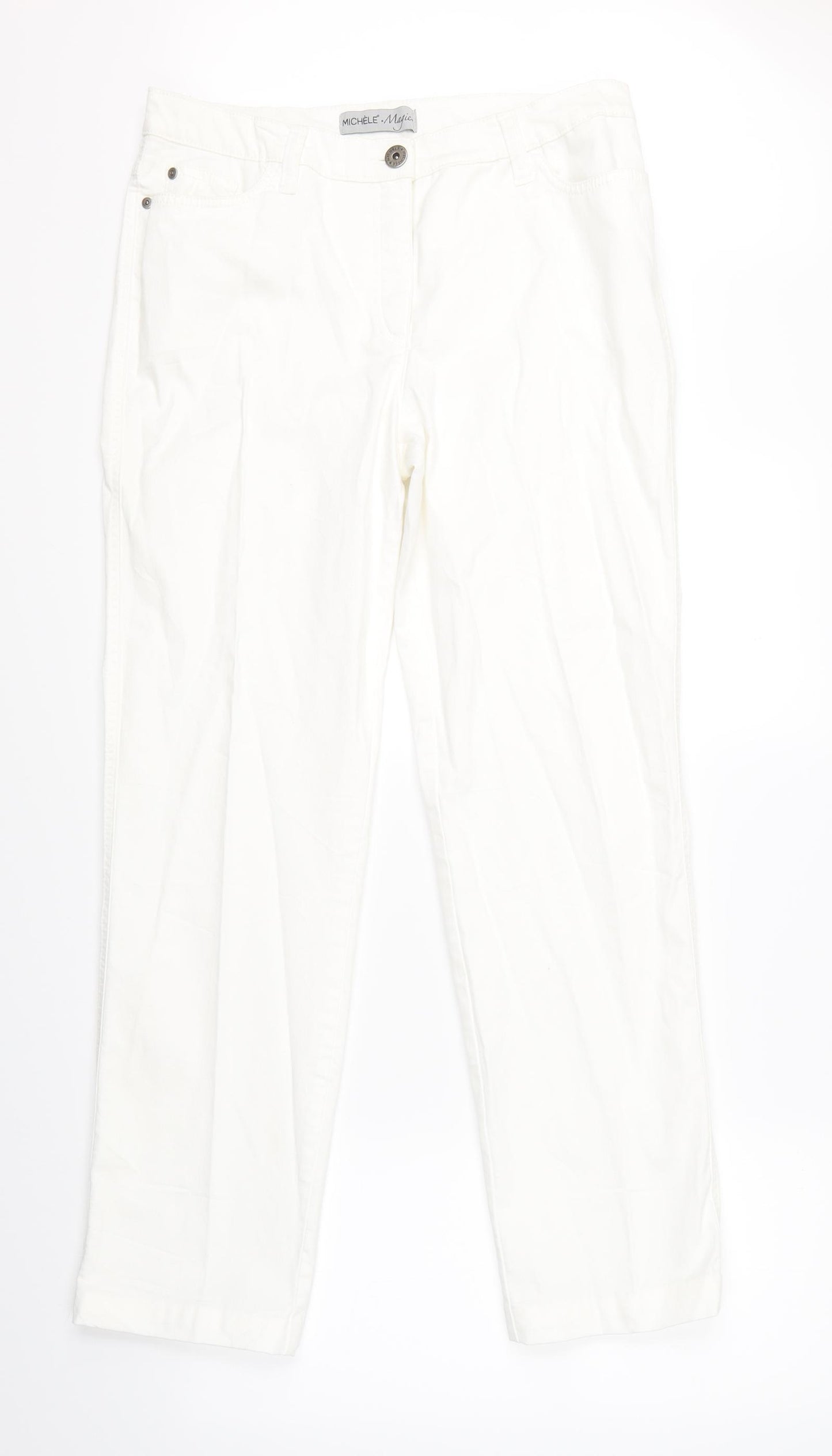 Michelle Magic Womens White   Straight Jeans Size 18 L29 in