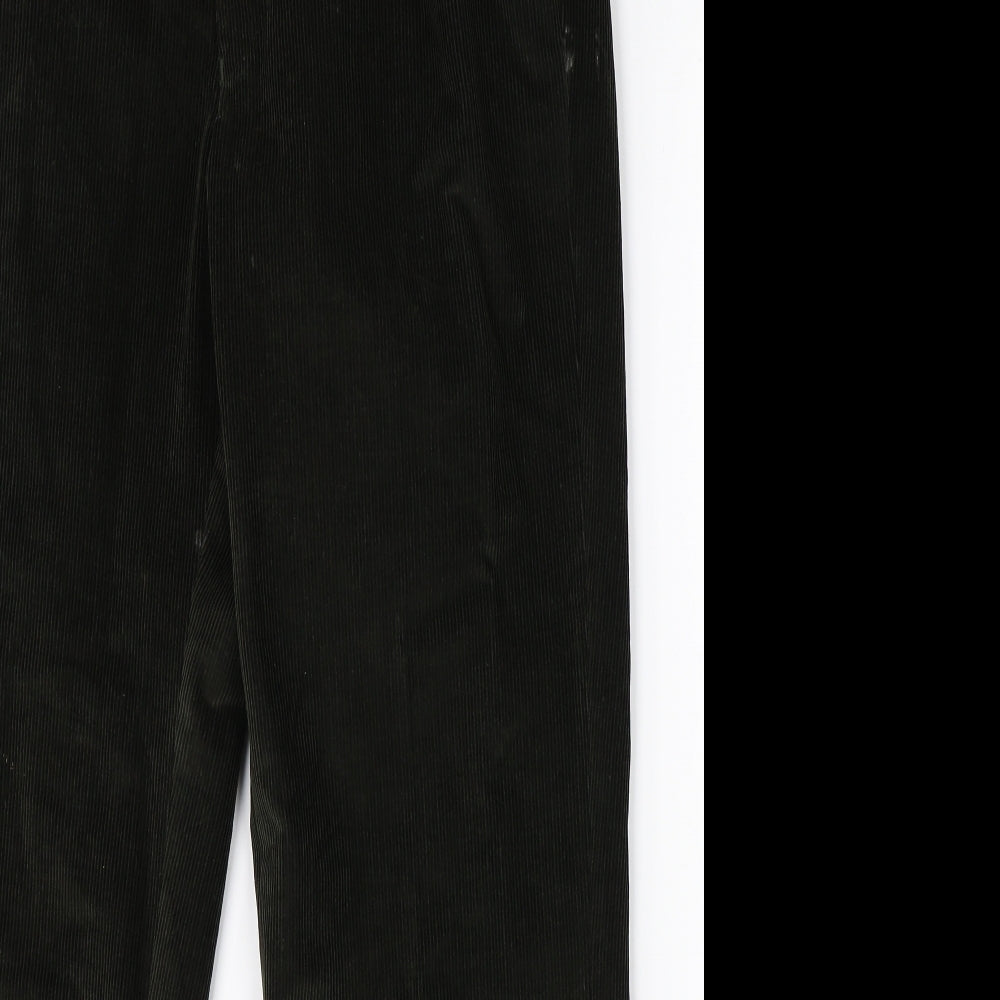 Marks & Spencer Mens Green  Corduroy Trousers  Size 36 L31 in