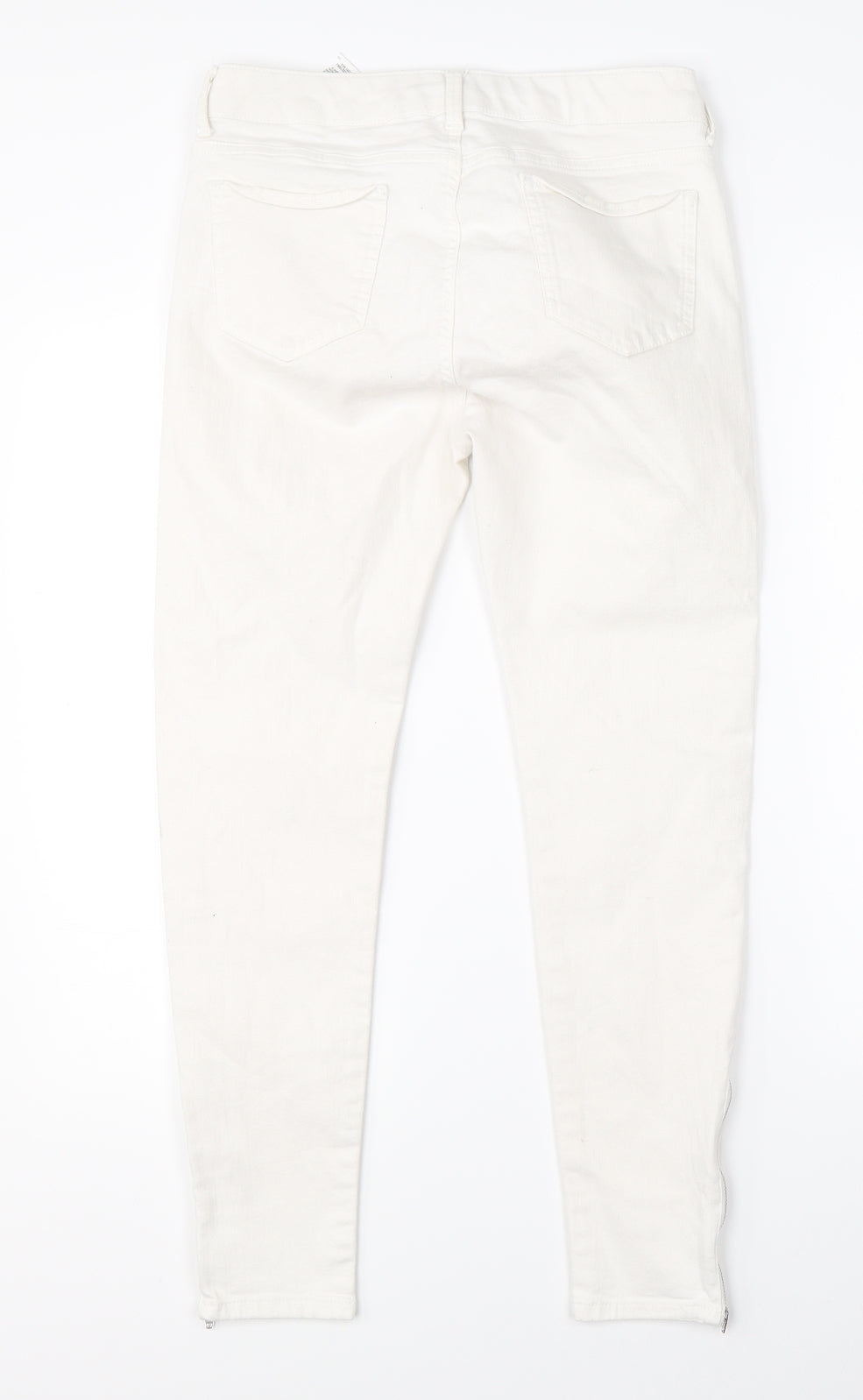 Marks & Spencer Womens White  Denim Skinny Jeans Size 12 L24 in