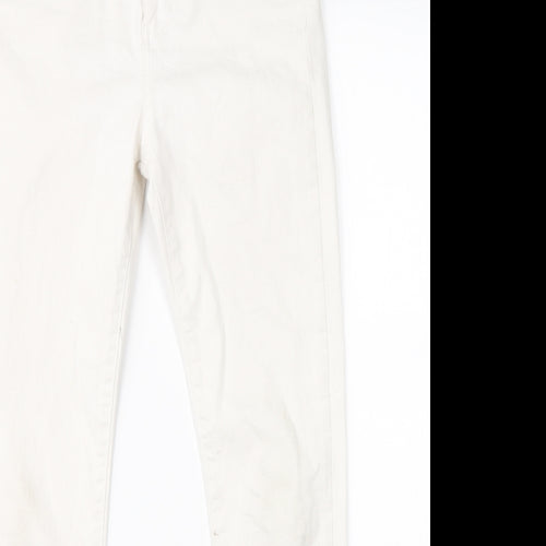 Marks & Spencer Womens White  Denim Skinny Jeans Size 12 L24 in